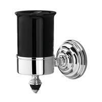 Devon Black Diamond Стакан подвесной (черная керамика), цвет: хром