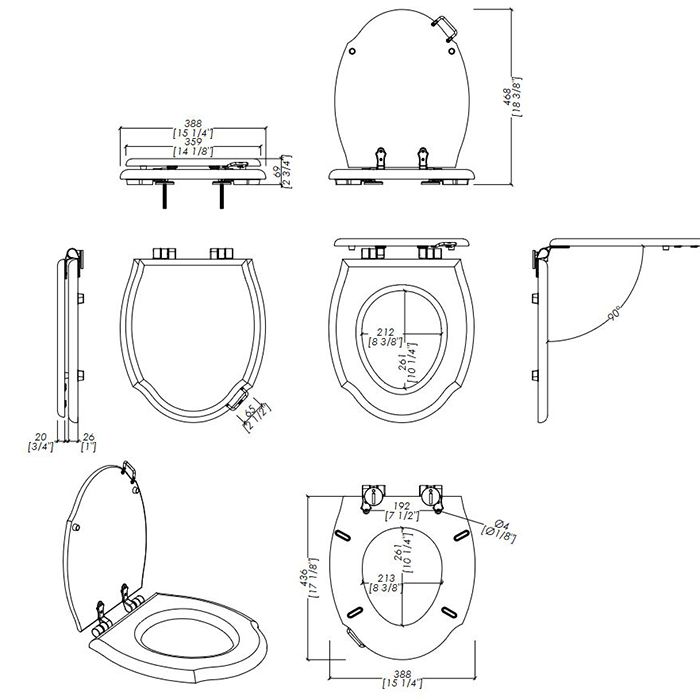 Devon Westminster Сиденье для унитаза из мдф, цвет: белый лакированный/петли золото светлое (микролифт)