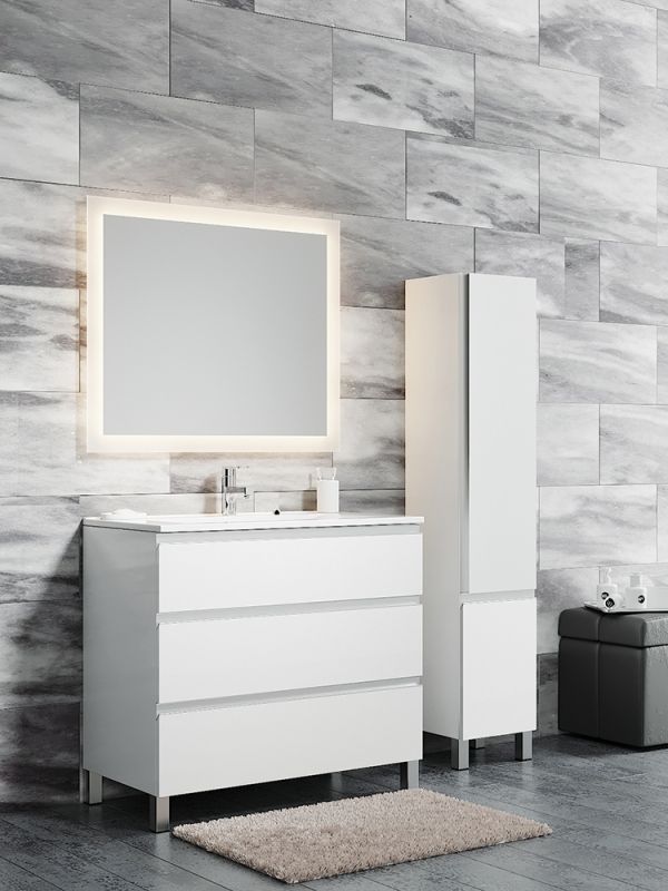 Тумба с раковиной SanVit Авеню-3 120 kavenu3120 в цвете Ral Черный глянец Тумба с раковиной SanVit Авеню-3 120 kavenu3120 в цвете Ral Черный глянец