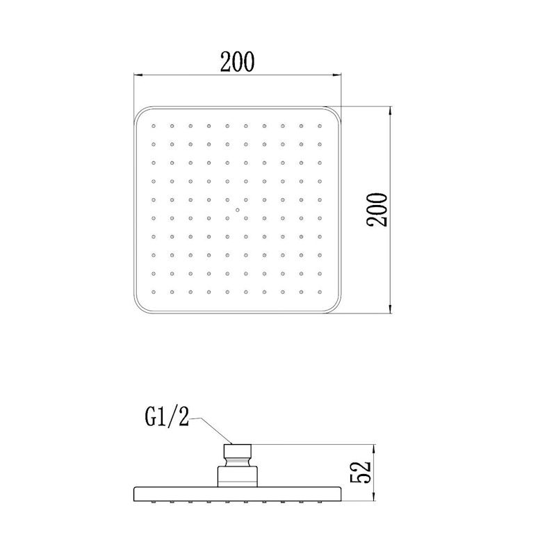 Верхний душ Savol S-FDP07L, сатин/черный