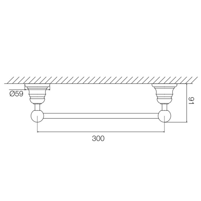 Fima Carlo Frattini Accessori Полотенцедержатель 30см., подвесной, цвет: золото Fima Carlo Frattini Accessori Полотенцедержатель 30см., подвесной, цвет: золото