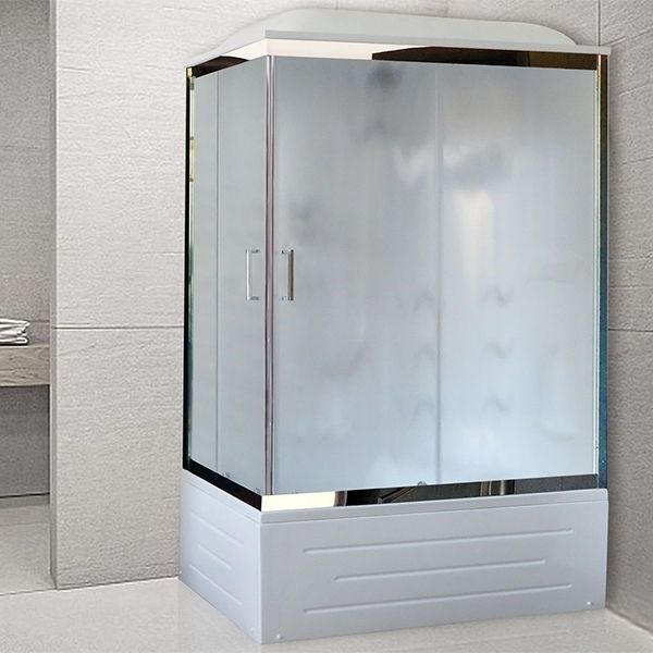 Душевая кабина Royal Bath BP 120х80 RB8120BP2-M-CH-R с гидромассажем стекло матовое задняя стенка Белая Душевая кабина Royal Bath BP 120х80 RB8120BP2-M-CH-R с гидромассажем стекло матовое задняя стенка Белая