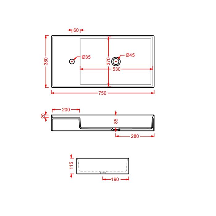 Artceram SCALINO Раковина накладная,75х38хh11,5см, 1 отв под смеситель, без перелива, цвет: giallo zinco