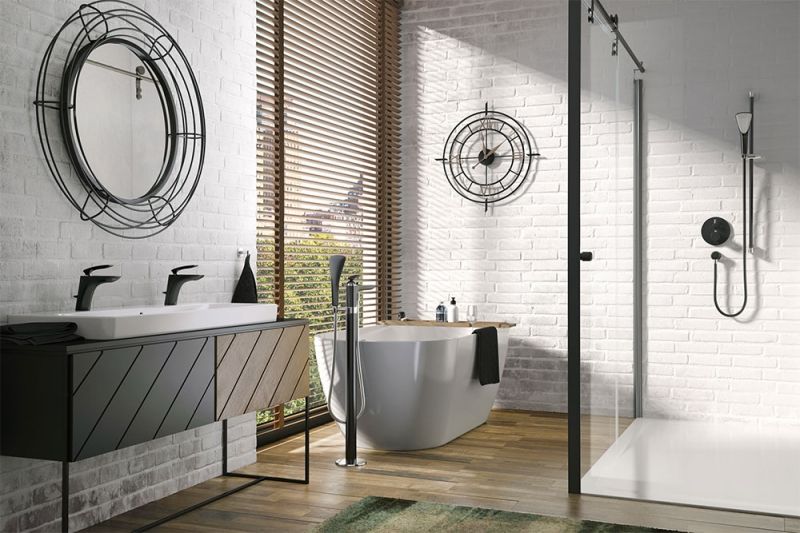 Смеситель для раковины  KLUDI BALANCE 520238775 (черный/хром, L-12,6 H-10), шт Смеситель для раковины  KLUDI BALANCE 520238775 (черный/хром, L-12,6 H-10), шт