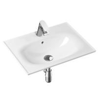Комплект 4 в 1 Lavinia Boho Bathroom Sink 21510305, врезная фарфоровая раковина 60 см, смеситель, латунный сифон, донный клапан quick-clac