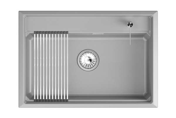 Кухонная мойка GRANULA кварц (7301i, АЛЮМИНИУМ)