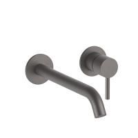 FANTINI NOSTROMO Смеситель для раковины, встраиваемый, однорычажный, излив 250 внешняя часть, цвет Matt Gun Metal PVD