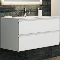 Тумба с раковиной SanVit Авеню-2 120 kavenu2120 в цвете Ral подвесная Белый глянец