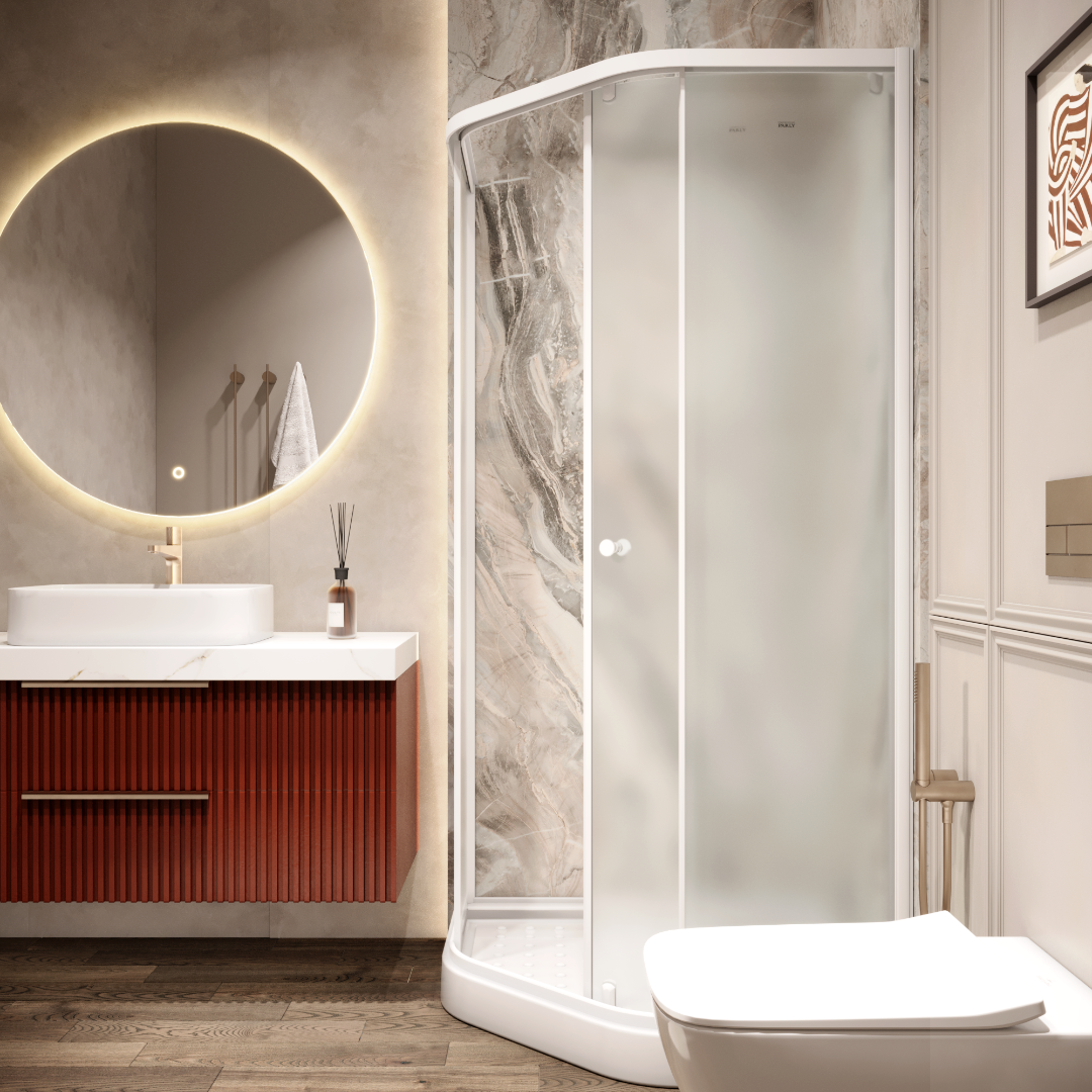 Уголок ZEР911FR душевой PARLY с поддоном (90х90х197)