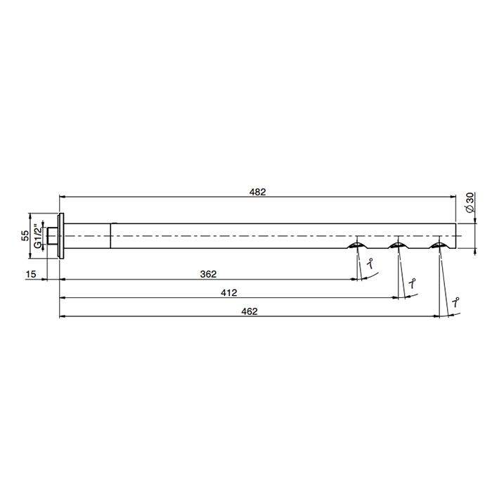 Fima Carlo Frattini Outdoor Верхний душ Still 316, настенный, цвет: нержавеющая сталь
