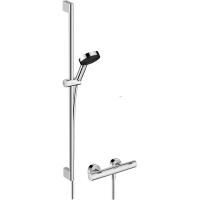 HG Pulsifyelect Душевой набор 105 3jet Relaxation EcoSmart с термостатом Ecostat Fine и душевой штангой 90 см, хром HG Pulsifyelect Душевой набор 105 3jet Relaxation EcoSmart с термостатом Ecostat Fine и душевой штангой 90 см, хром
