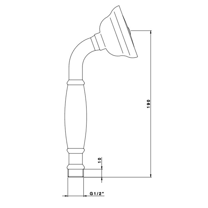 Nicolazzi Doccia Лейка ручного душа керамика, цвет: бронза
