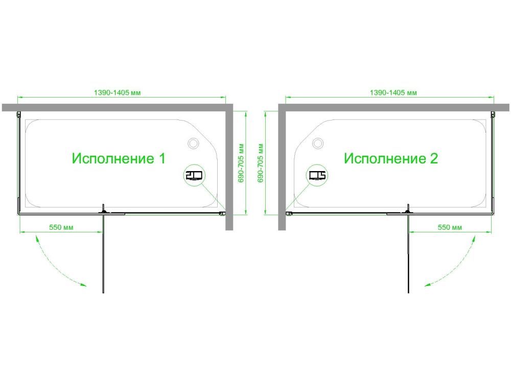 Душевой уголок Royal Bath  RB  HPVD-T 140х70х200 (прозрачное), артикул RB7140HPVD-T