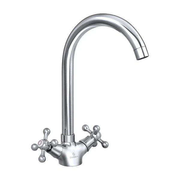 Смеситель для кухни Славен СЛ-ДВ-А22, хром