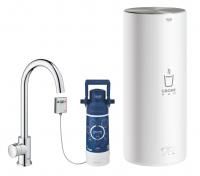 Вертикальный вентиль и бойлер GROHE Red Mono, бойлер L-size, хром, (30080001) Вертикальный вентиль и бойлер GROHE Red Mono, бойлер L-size, хром, (30080001)