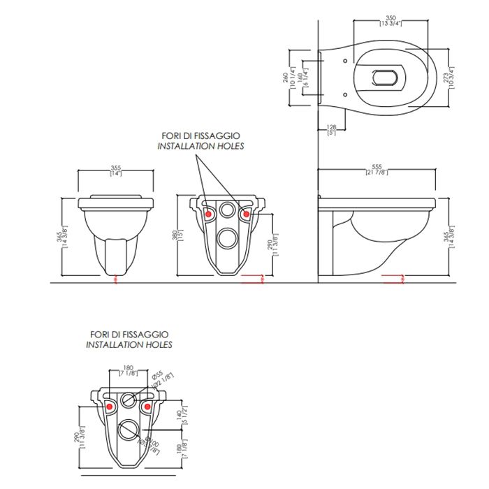 Devon Blues Унитаз подвесной (55,5х35,5см), цвет: белый