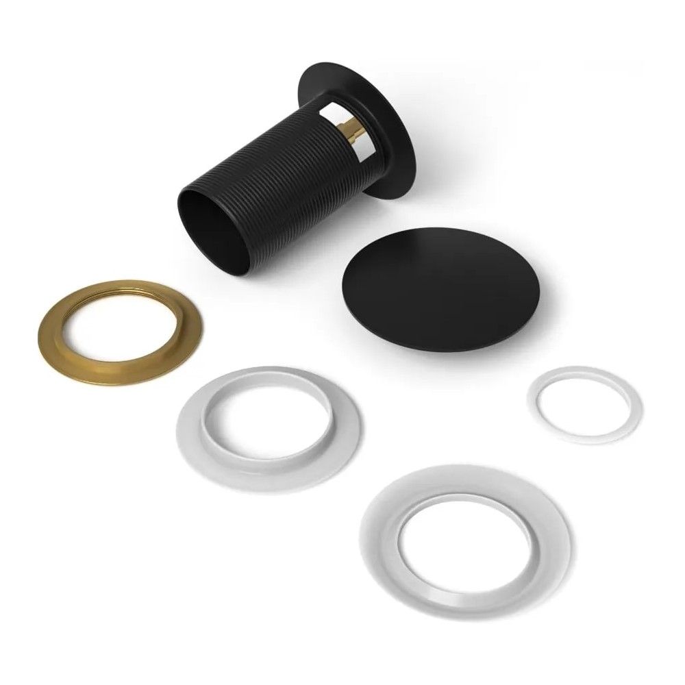 Донный клапан для раковины с переливом Maretti AC19Z12560, черный, артикул AC19Z12560