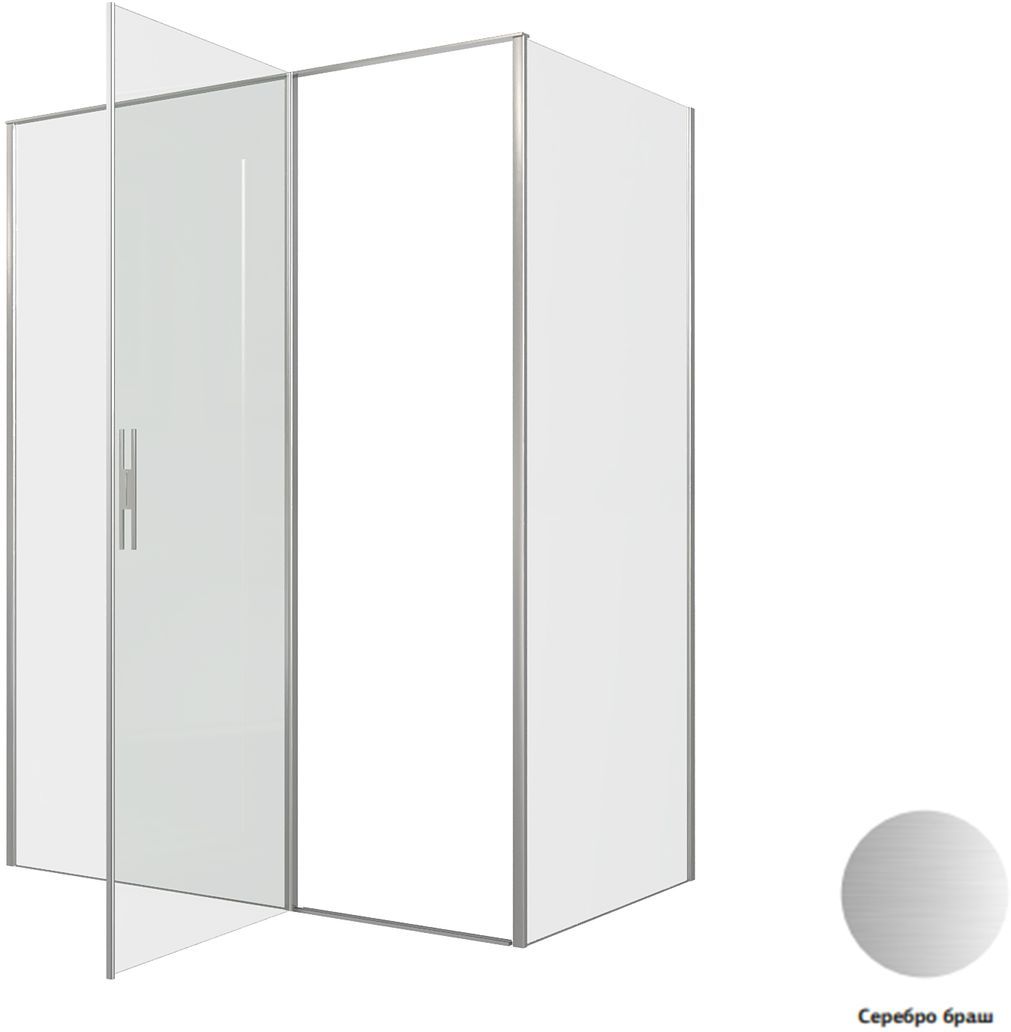 Душевой уголок Allen Brau Priority 160x90 3.31038.BA + 3.31044.BA серебро браш