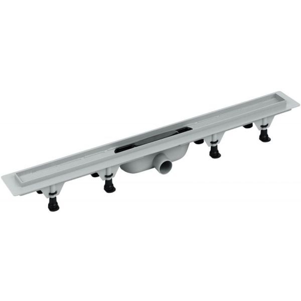 Пластиковый сливной канал с сеткой из нержавеющей стали 3, для плитки, L = 755 мм, сухой клапан