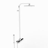 Stella Bamboo Quadro Душевой комплект 3283/420/304-200: смеситель, штанга+ручной+верхний душ 200мм, цвет: хром