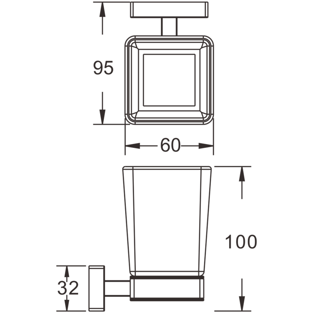Стакан для ванной комнаты BELZ B90206, хром, артикул B90206