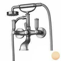 Bossini Liberty Смеситель наружный для ванной с переключателем,лейка LIBERTYцвет:GOM, шланг из латуни дв. фальцевания 150 см, цвет: античная бронза Bossini Liberty Смеситель наружный для ванной с переключателем,лейка LIBERTYцвет:GOM, шланг из латуни дв. фальцевания 150 см, цвет: античная бронза