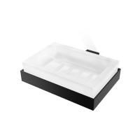 Decor Walther Corner WSS Мыльница подвесная, стекло сатинированное, цвет: черный матовый