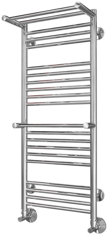 Водяной полотенцесушитель Terminus Аврора П20 400x1010 4660059582153 с полкой Хром