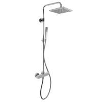 Fima Carlo Frattini Colonne doccia Душевая стойка, верхний душ 25х25см., с термостатическим смесителем, держателем и ручным душем, цвет: хром