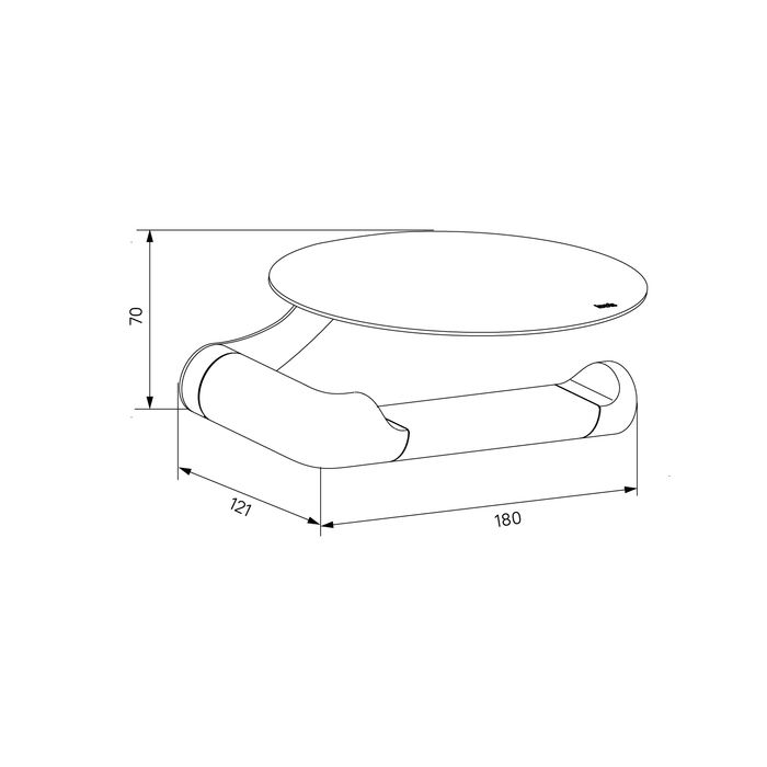 Бумагодержатель с овальной полкой IDDIS Noaчерный матовый (NOABL00i43), артикул NOABL00i43