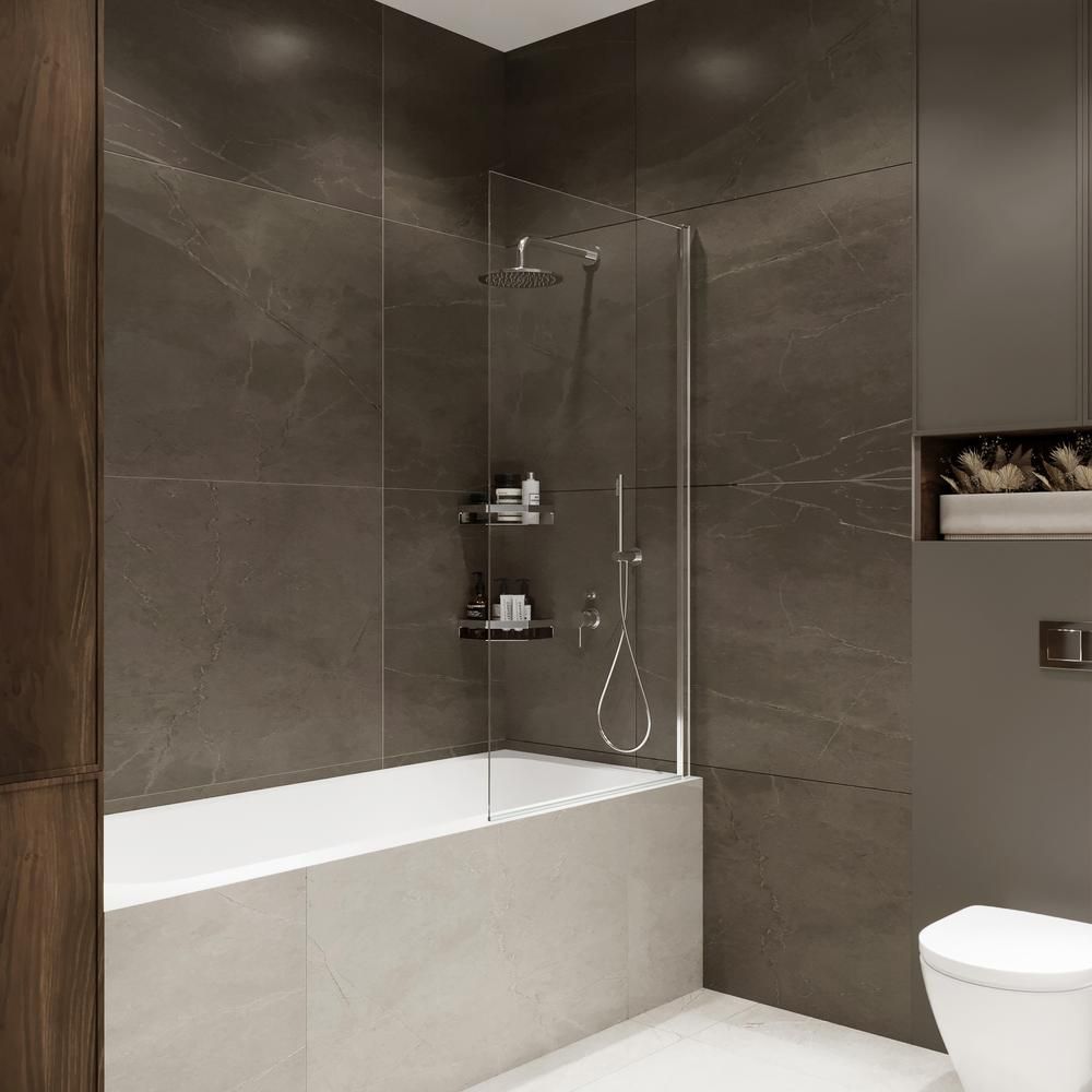 Шторка на ванну распашная Terminus Ното 150х70, хром, артикул 2CW150х70C