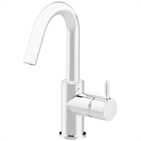 CISAL Less New Смеситель однорычажный для раковины 1 отверстие с донным клапаном, цвет белый матовый