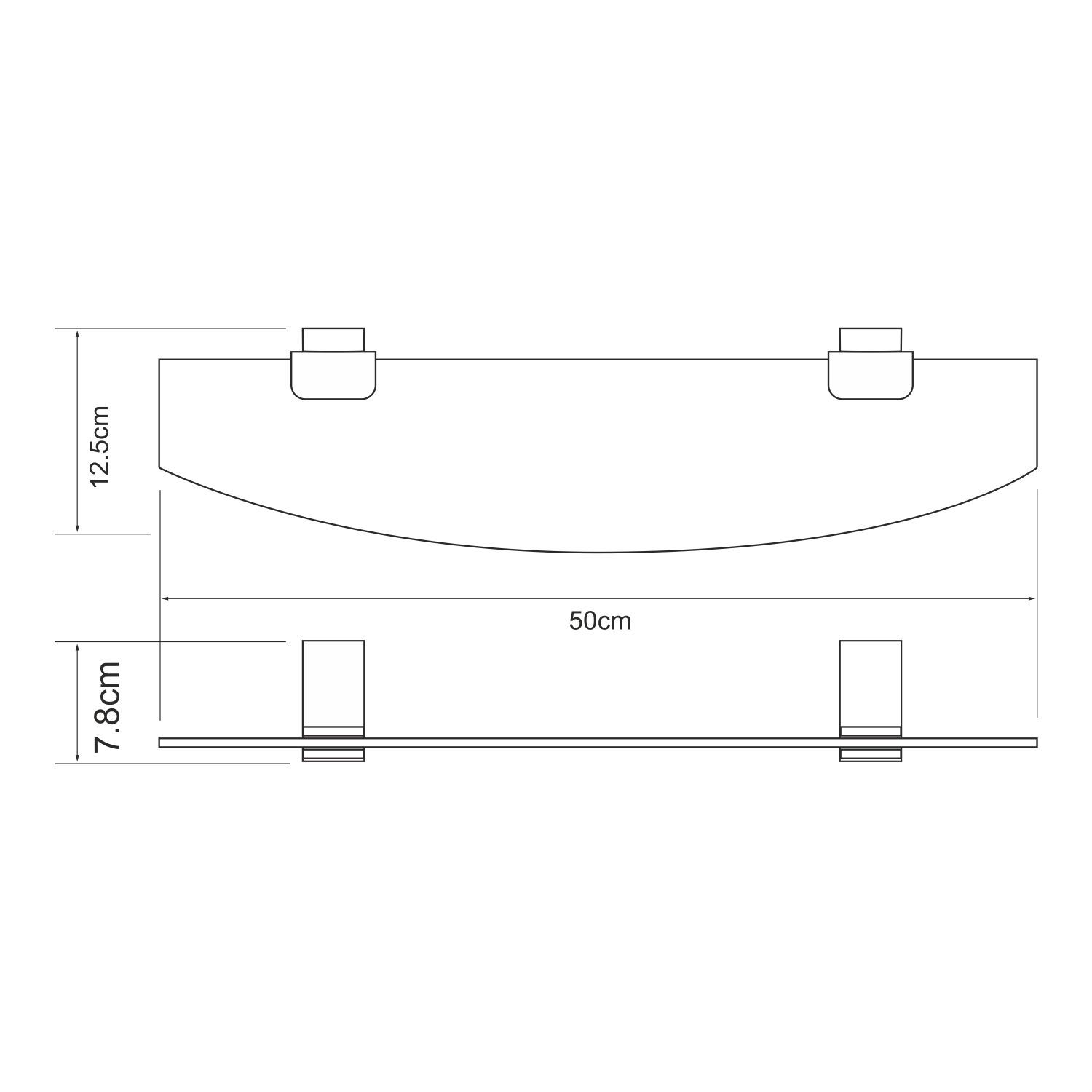 Abens K-3224 Полка стеклянная