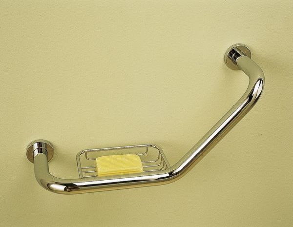 Sanibano, поручень гнутый + решетка прямоугольная, цвет хром