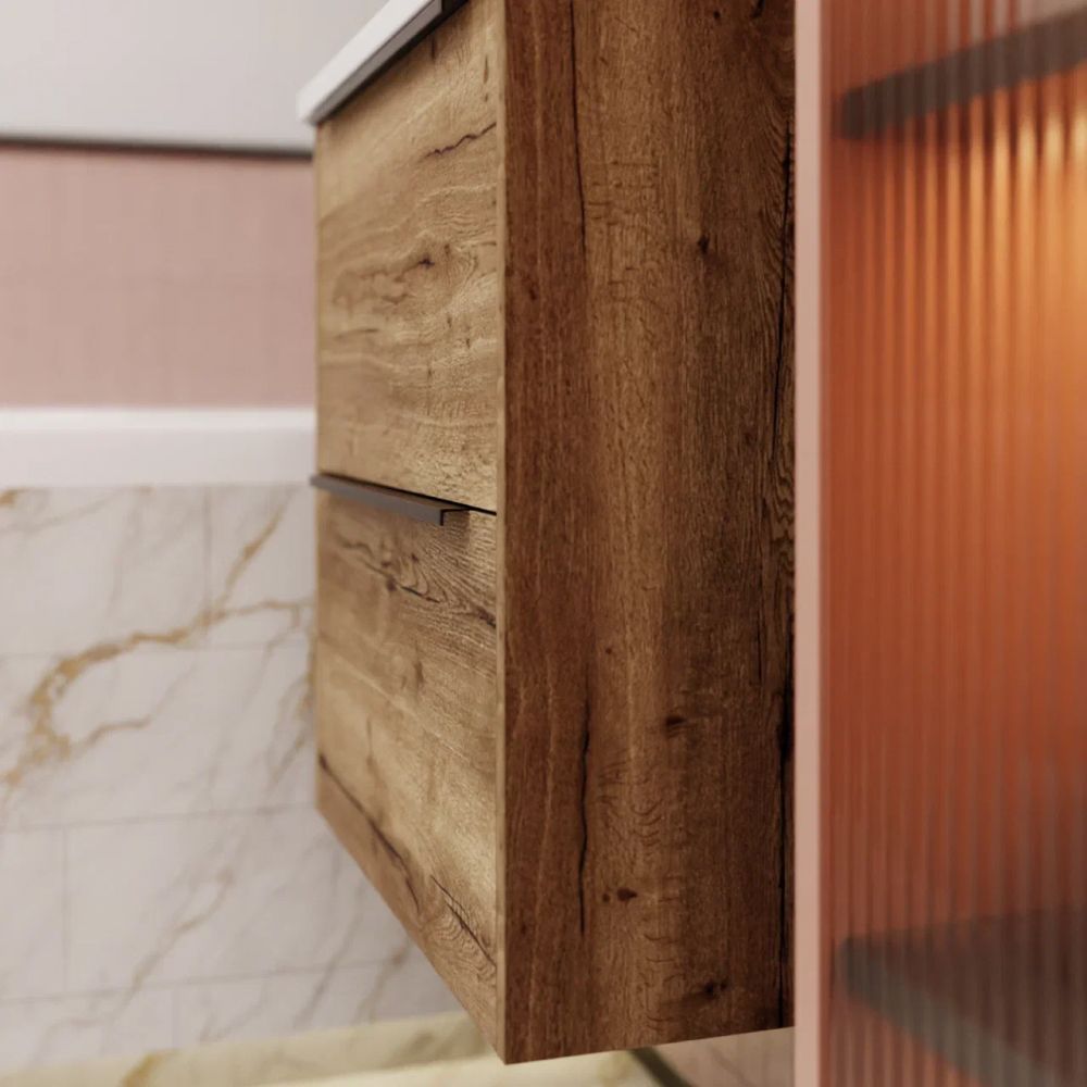 Тумба под раковину подвесная La Fenice Tesoro FNC-01-TES-DGT-60-2, табак, артикул FNC-01-TES-DGT-60-2