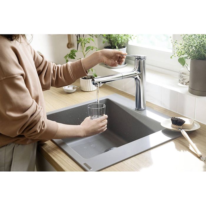 Смеситель для кухни, Hansgrohe, Zesis M33, sBox lite, тип открывания воды-однорычажный, тип регулирования воды-керамический картридж, монтаж-на раковину/столешницу, отверстия для монтажа-1, высота, мм-259, вынос излива, мм-231, тип излива-выдвижной, повор Смеситель для кухни, Hansgrohe, Zesis M33, sBox lite, тип открывания воды-однорычажный, тип регулирования воды-керамический картридж, монтаж-на раковину/столешницу, отверстия для монтажа-1, высота, мм-259, вынос излива, мм-231, тип излива-выдвижной, повор