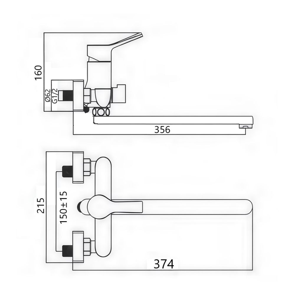 Смеситель для ванны Maretti Elena EA32RP163-D, хром