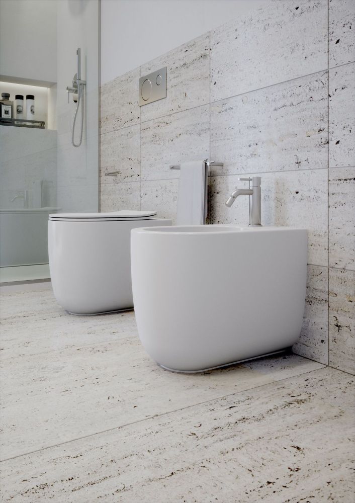 Olympia Milady, напольный безободковый унитаз 52x37xh42 см, цвет белый глянцевый