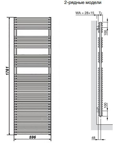 Водяной полотенцесушитель Zehnder Forma Spa LFD-180-060 Белый Водяной полотенцесушитель Zehnder Forma Spa LFD-180-060 Белый