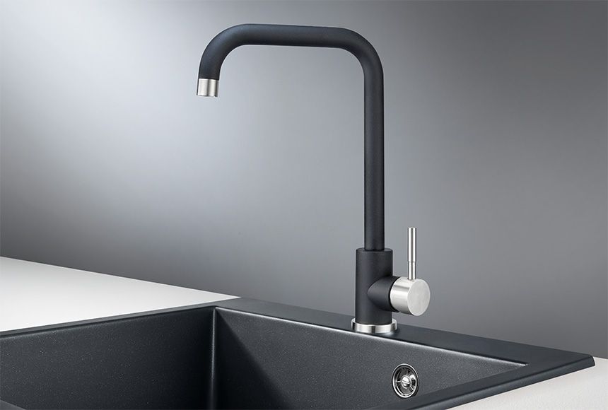 Смеситель для кухни GRANULA (ST-4033, ШВАРЦ), артикул ST-4033, ШВАРЦ