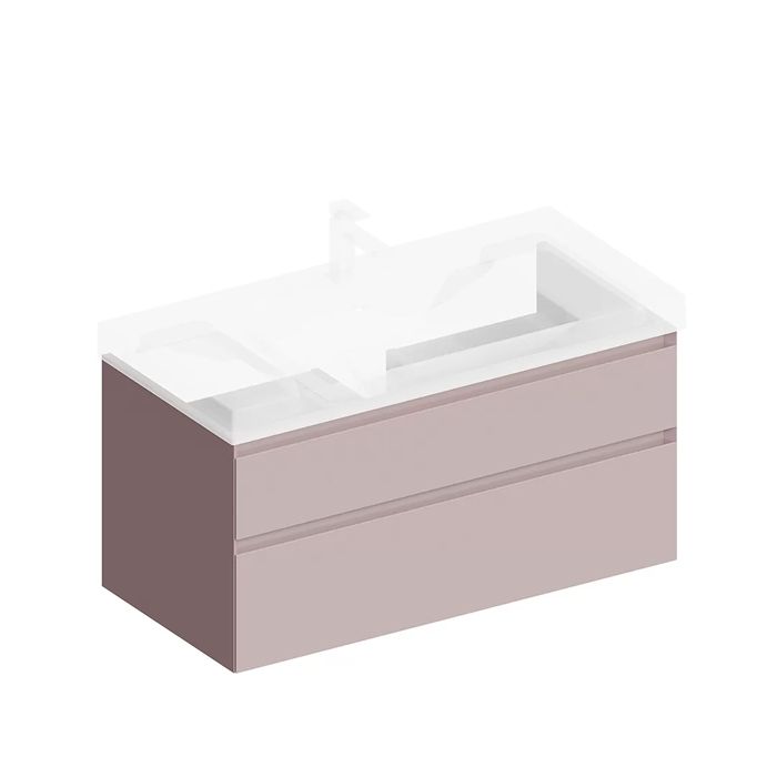 Тумба CUBO подвесная с ящиками 100, Мальва матовая