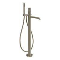 GESSI HABITO INTRECCIO Смеситель для ванны напольный, однорычажный, цвет Finox Brushed Nickel (без внутр части)