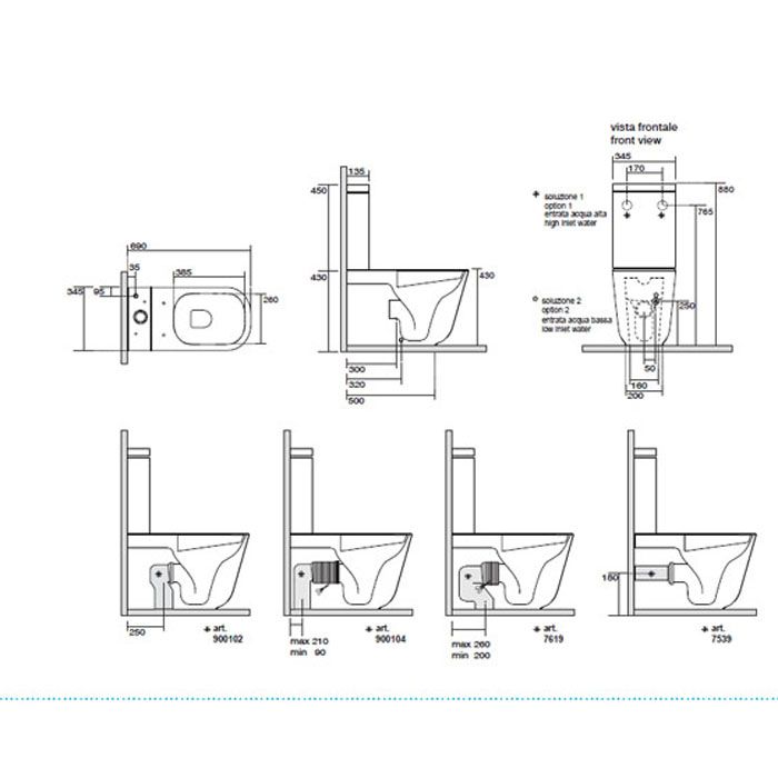 Механизм GEBERIT двойного слива с нижним подводом воды, цвет кнопки хром