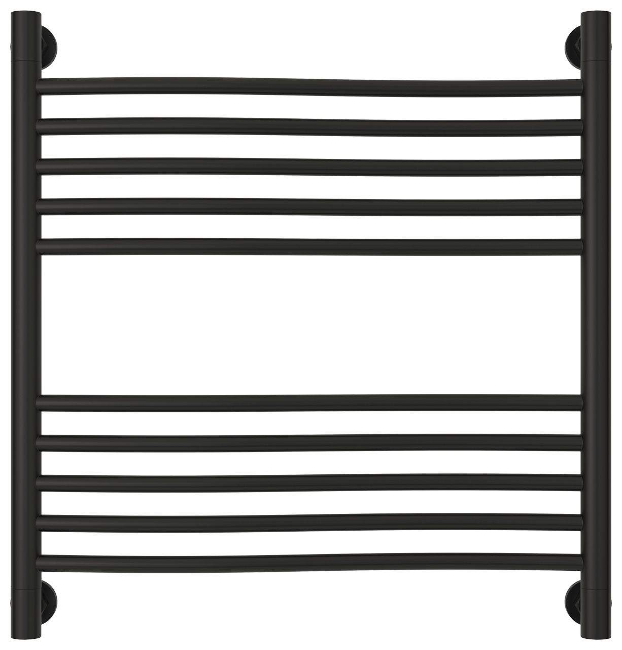 Полотенцесушитель водяной "ФЛЮИД+" 600х600 (Матовый Чёрный)