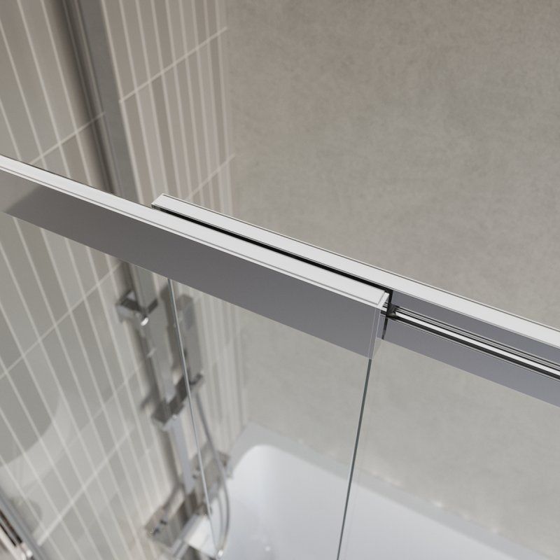 LUCE-VF-11-80/145-C-Cr Душевая шторка на ванну, артикул LUCE-VF-11-80/145-C-Cr