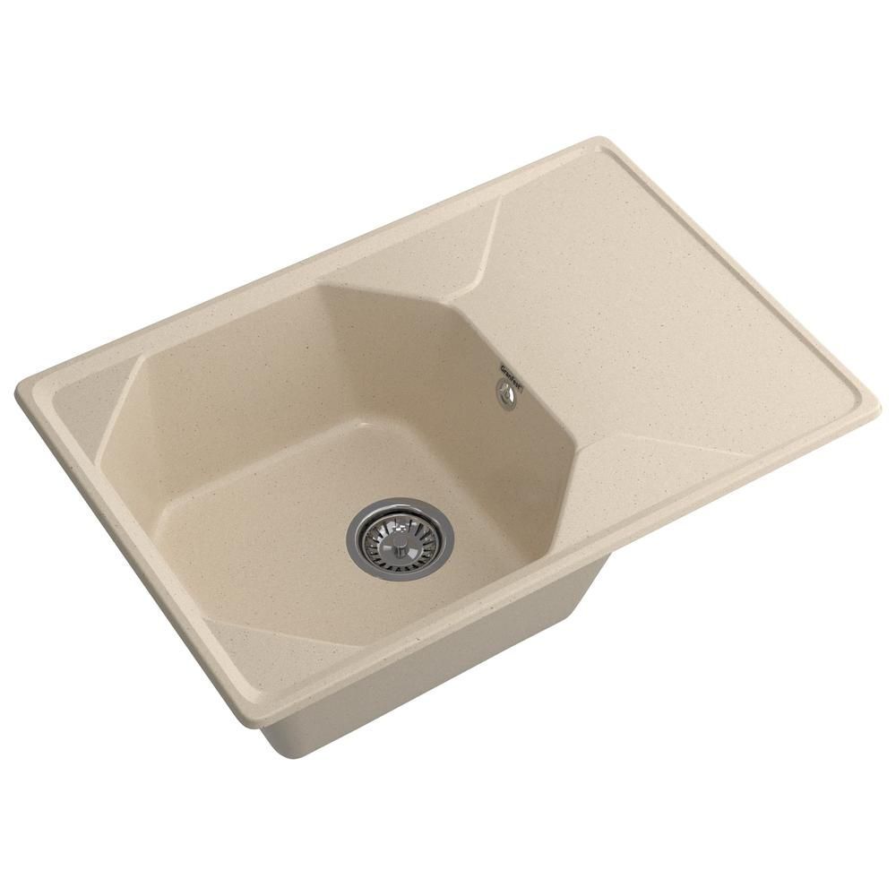 Кухонная мойка GranFest UNIQUE 740L, кашемир, артикул U-740L кашемир