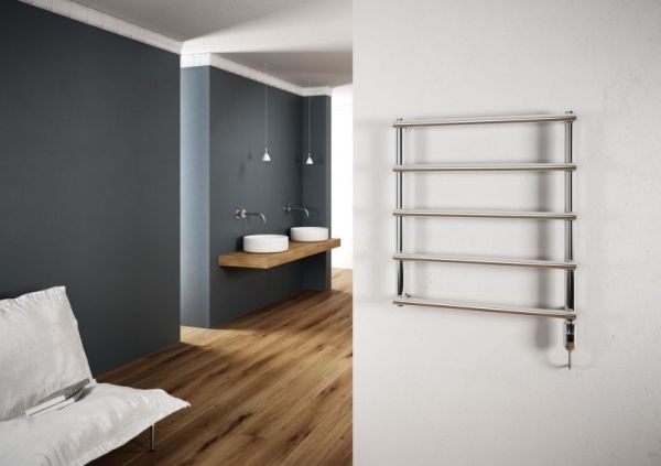 Cordivari Laura Electric, п/c электрический 420/530 мм (4 перекладины), термостат с проводом и штекером, цвет хром