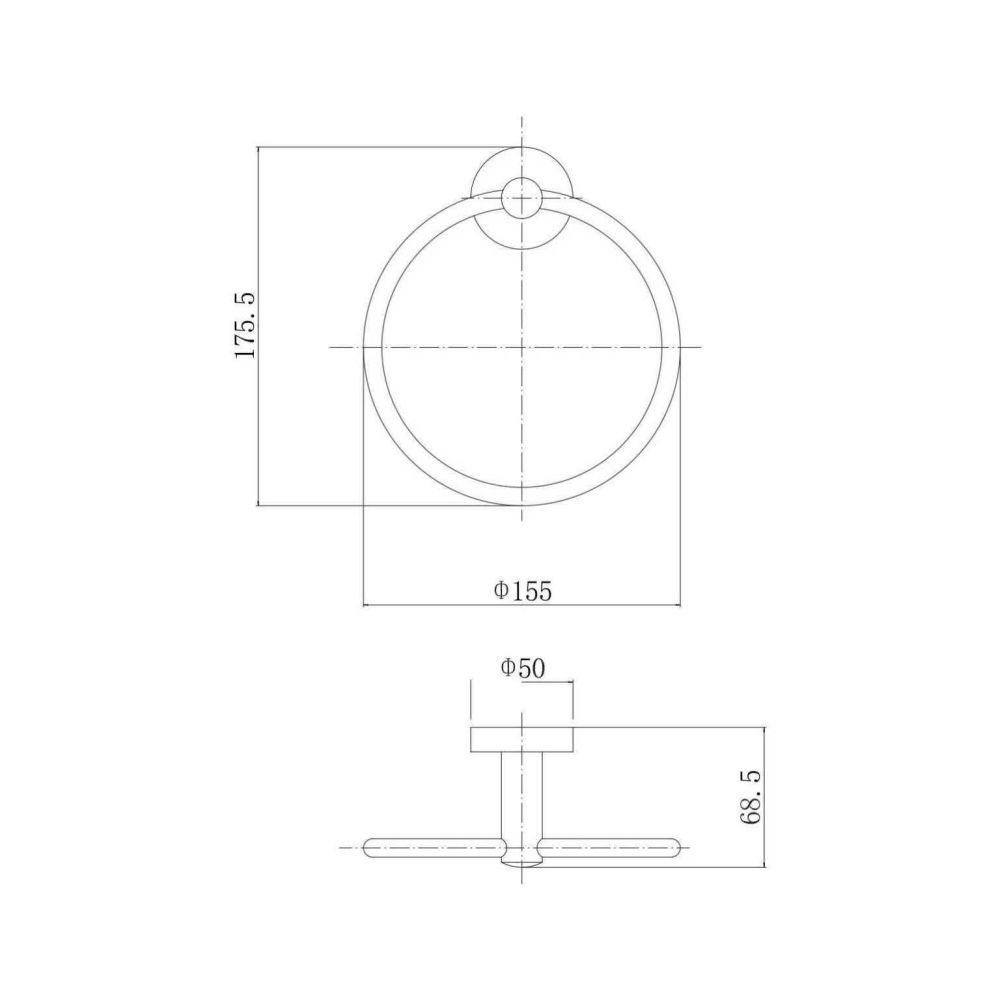 Кольцо для полотенец FASHUN A51504, сатин