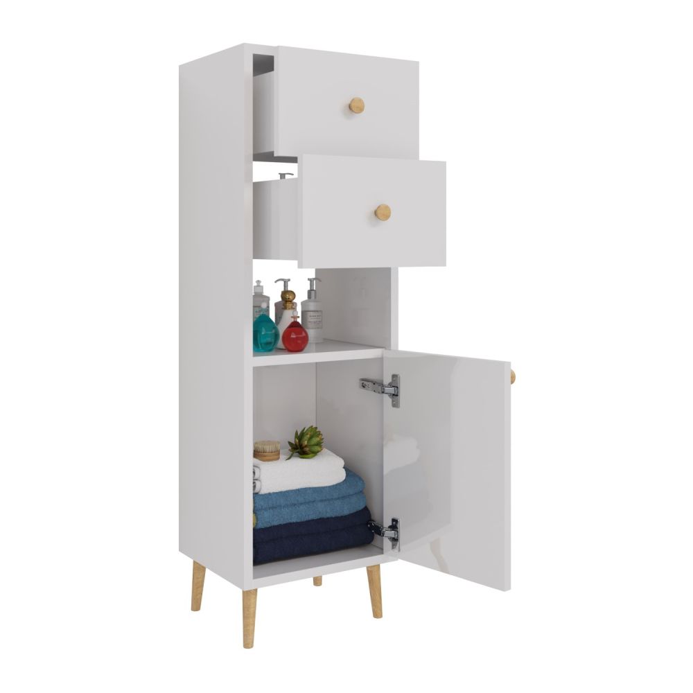 Шкаф напольный Dreja Luno 35 см, белый