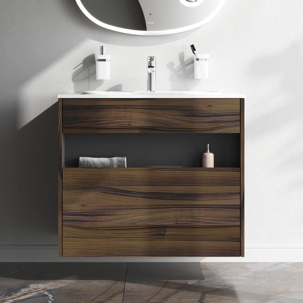 M8FFUX0801OF Func, База с нишей, 1 ящик (pull-out), 80 см, цвет дерево текстурир-ое